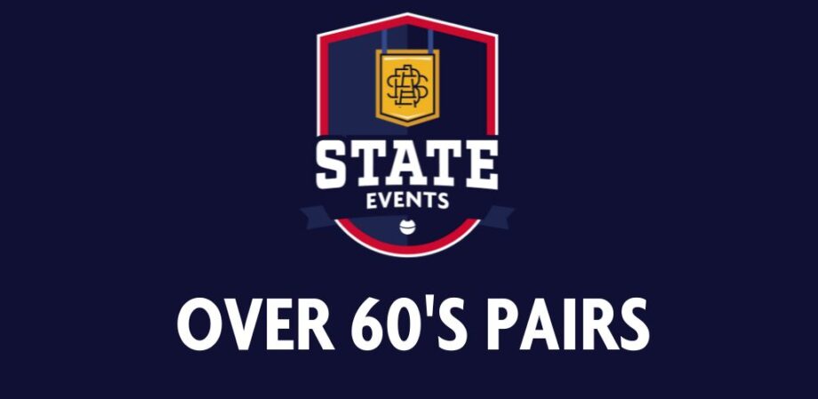 State Over 60's pairs banner 2023