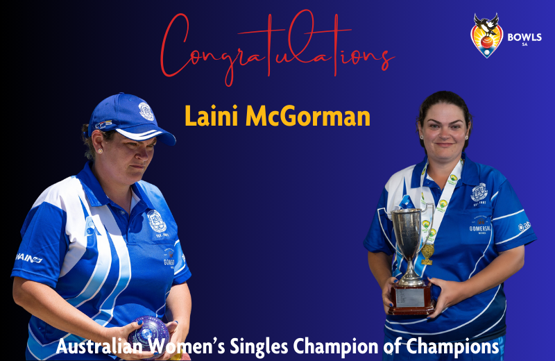 Laini McGorman Australian Women’s Singles Champion of Champions